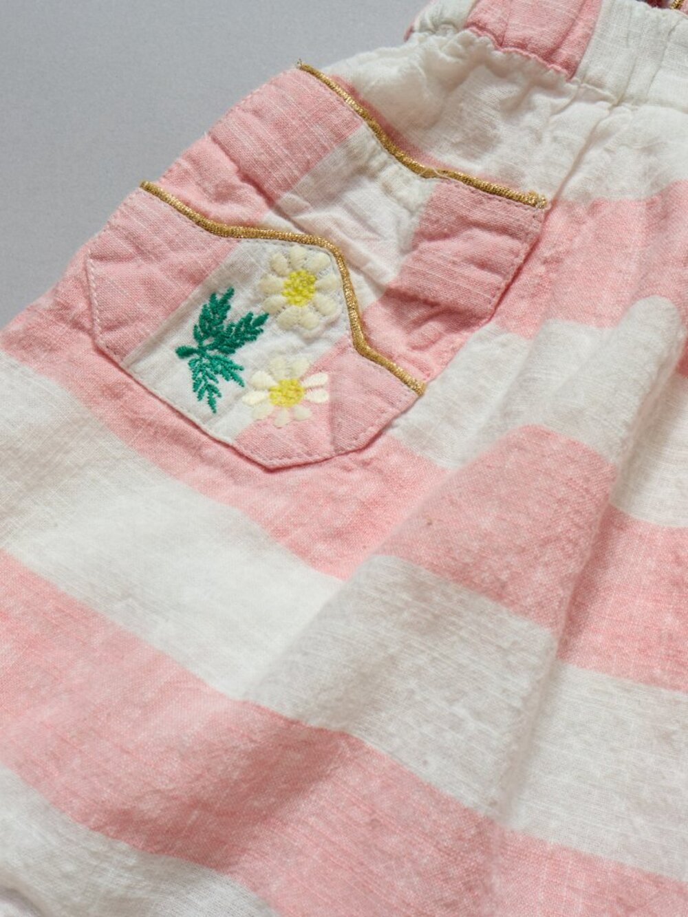 BONJOUR PINK DECKCHAIR STRIPED APRON DRESS - Picture 3 of 8